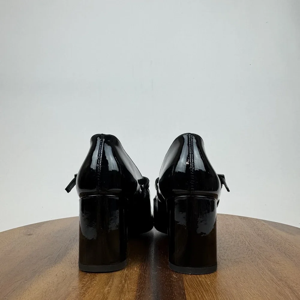 Womens Paul Green Zoe Black Patent Leather‎ Formal Mary Jane Pumps Size 3.5 GUC